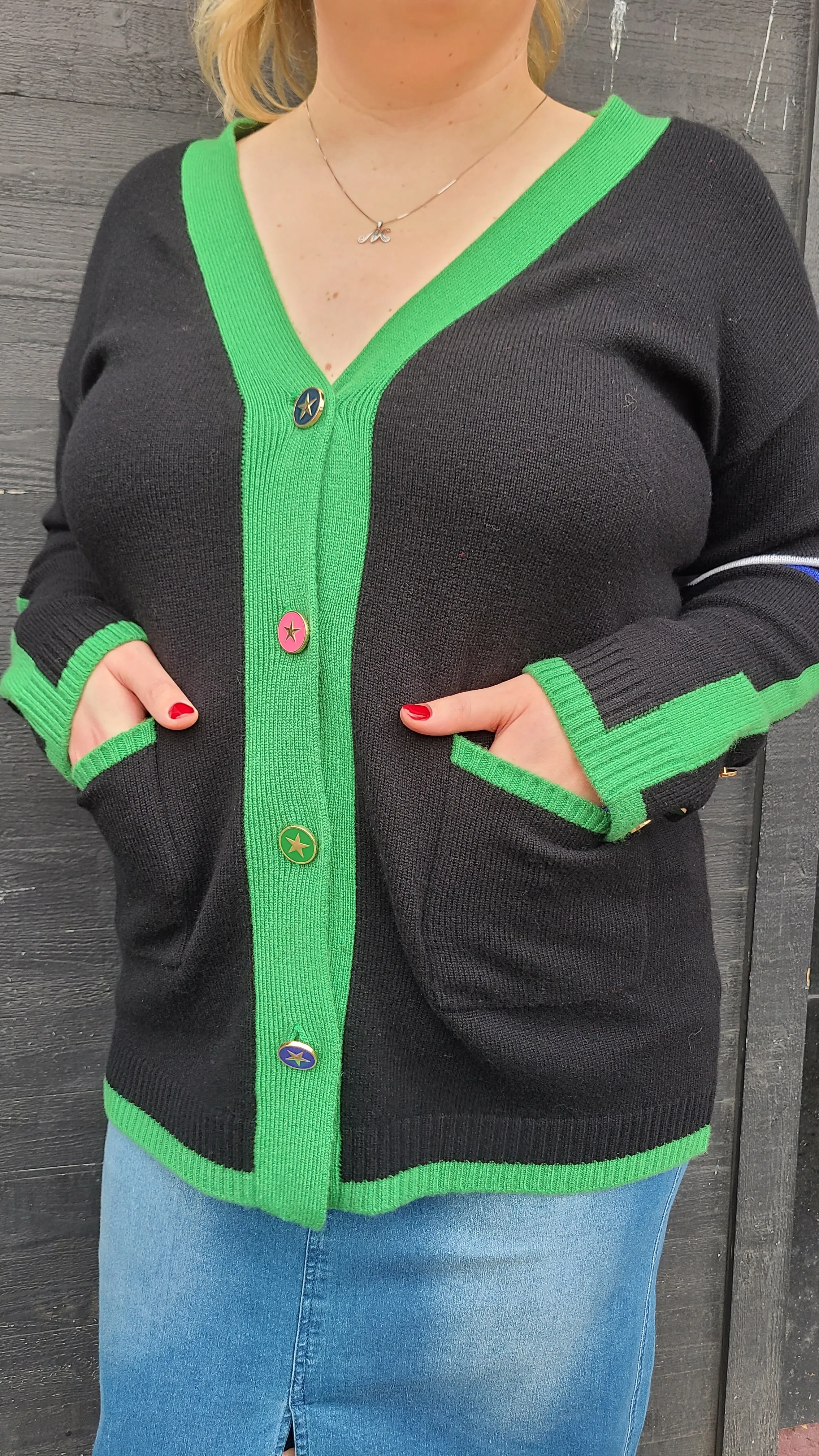31643 Four Stripes Cardigan