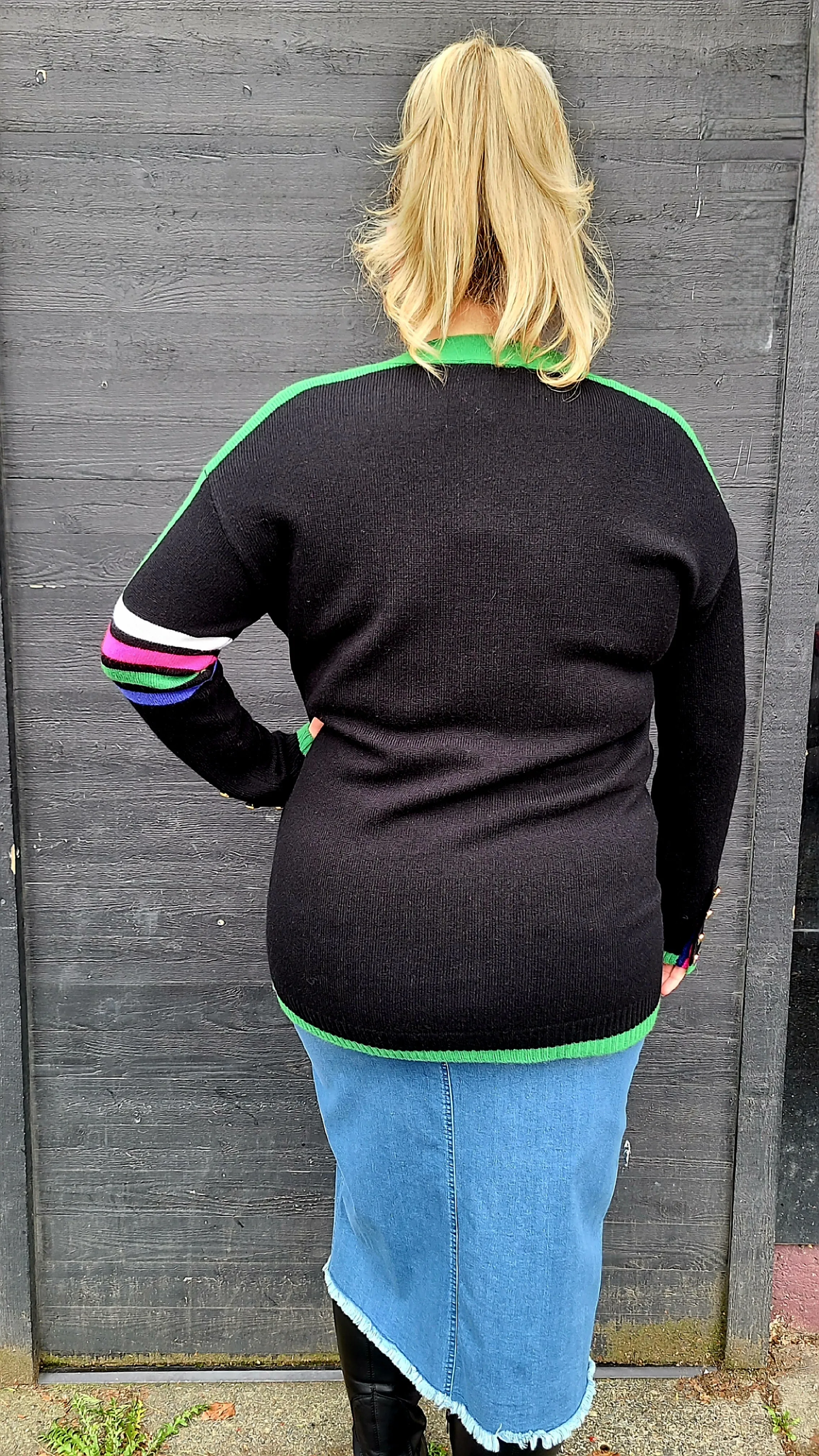 31643 Four Stripes Cardigan