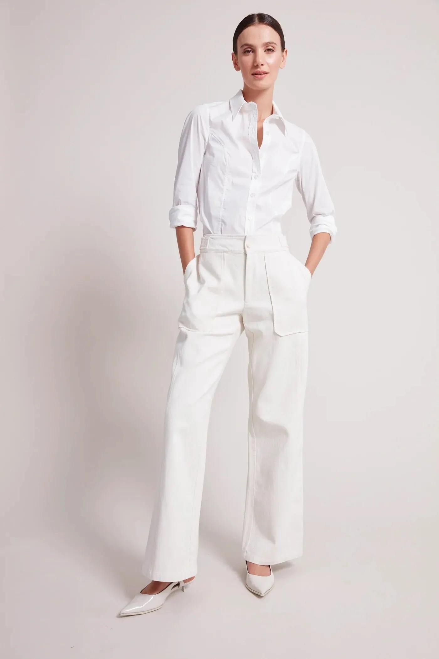 'Adroit Atelier' Spencer Mid-Waist Denim Pants