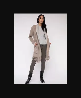 Alashan | Merino And Cashmere Blend | Telluride Fringe Cardigan | Women's