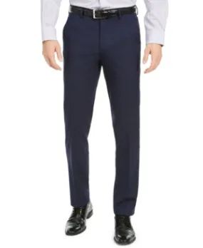 Alfani Mens Slim fit Dress Pants 32 / 34 Blue Solid Stretch
