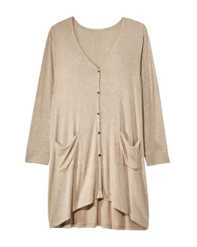 Amber Long Sleeve Button Front Cardigan | Tan