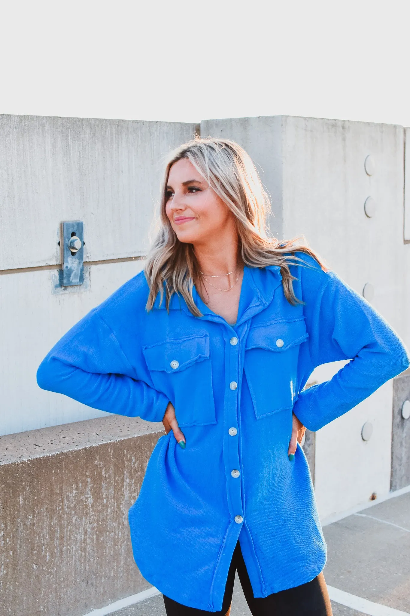 Ariel Shacket in Ocean Blue