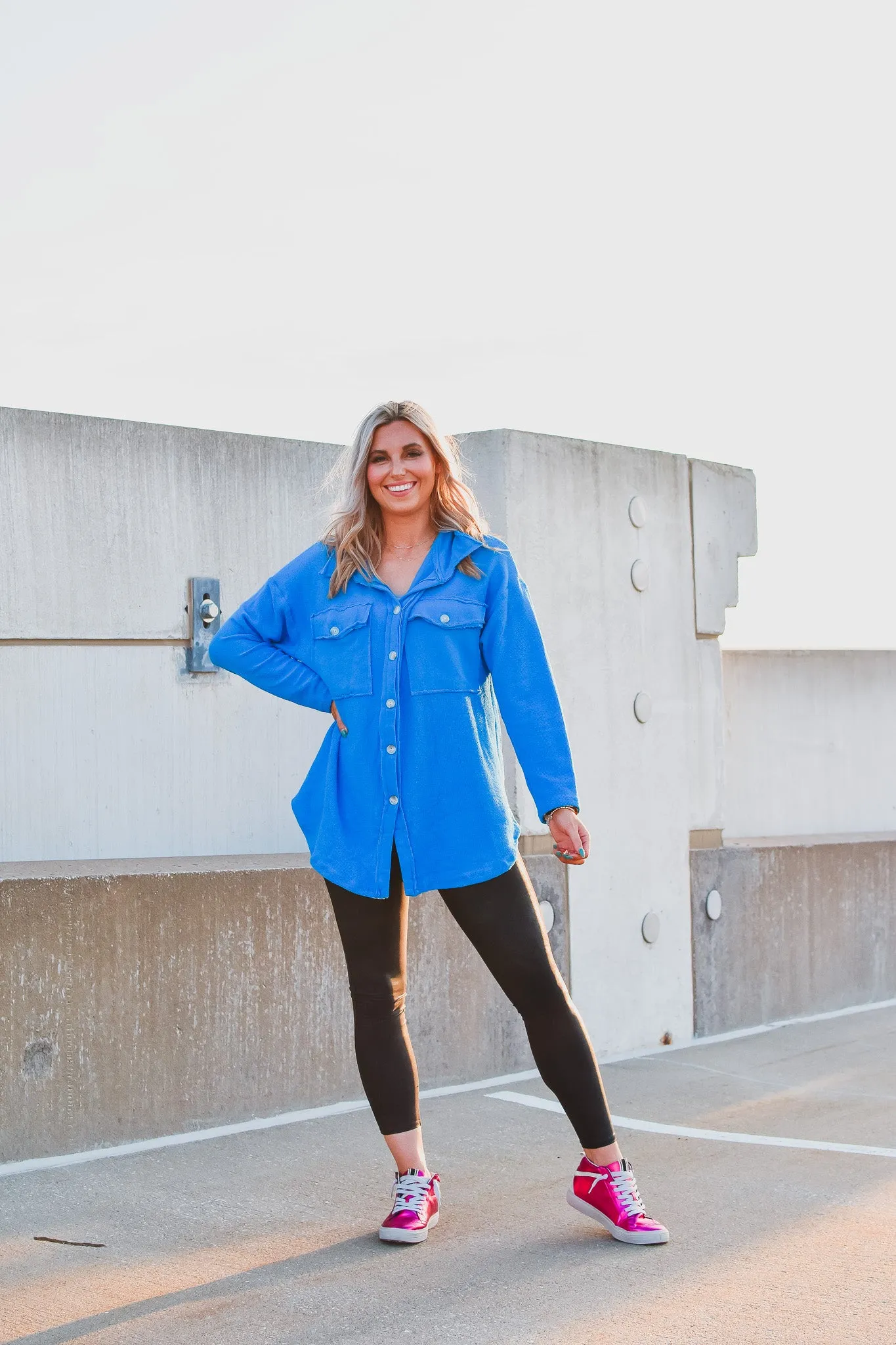 Ariel Shacket in Ocean Blue
