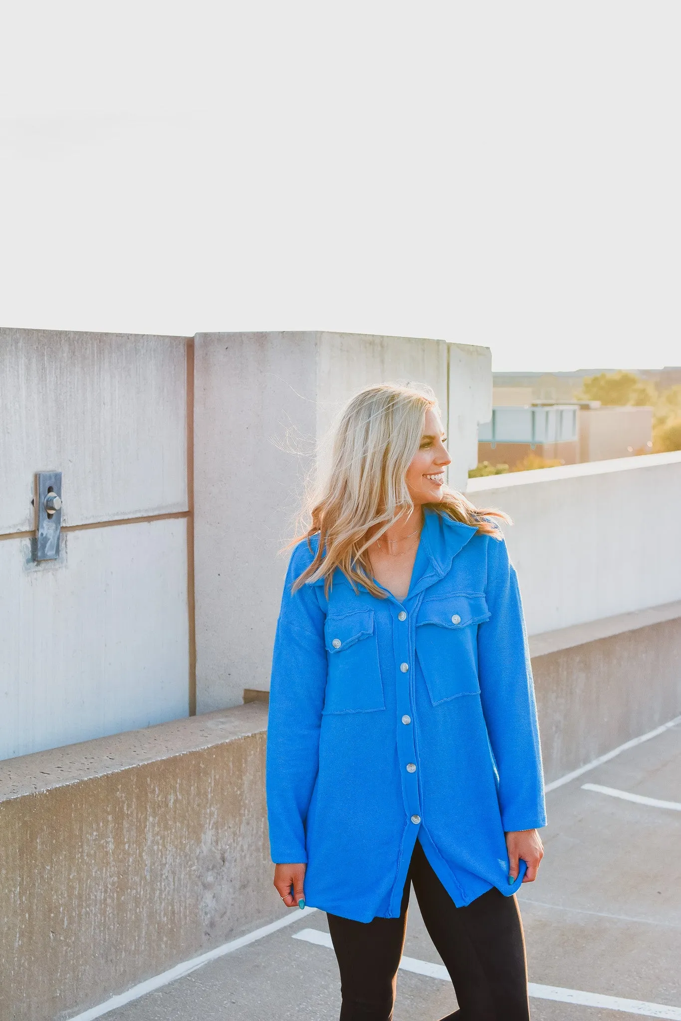 Ariel Shacket in Ocean Blue