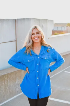 Ariel Shacket in Ocean Blue