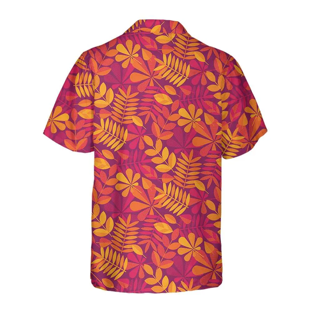 Autumn Leaves Seamless Pattern For Thanksgiving Hawaiian Shirt, Fall Thanksgiving Shirt, Gift For Thanksgiving Day