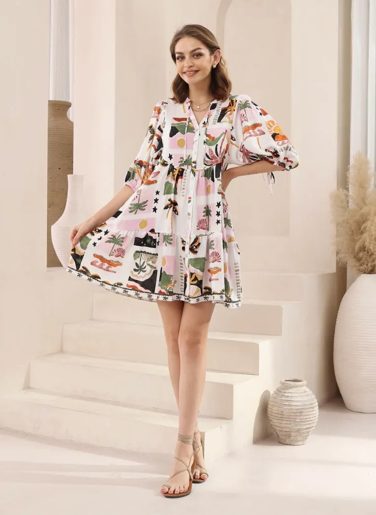 Babydoll Dress - Cactus