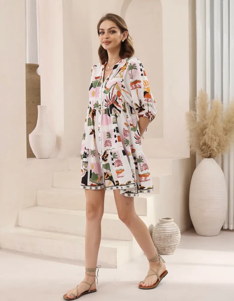 Babydoll Dress - Cactus