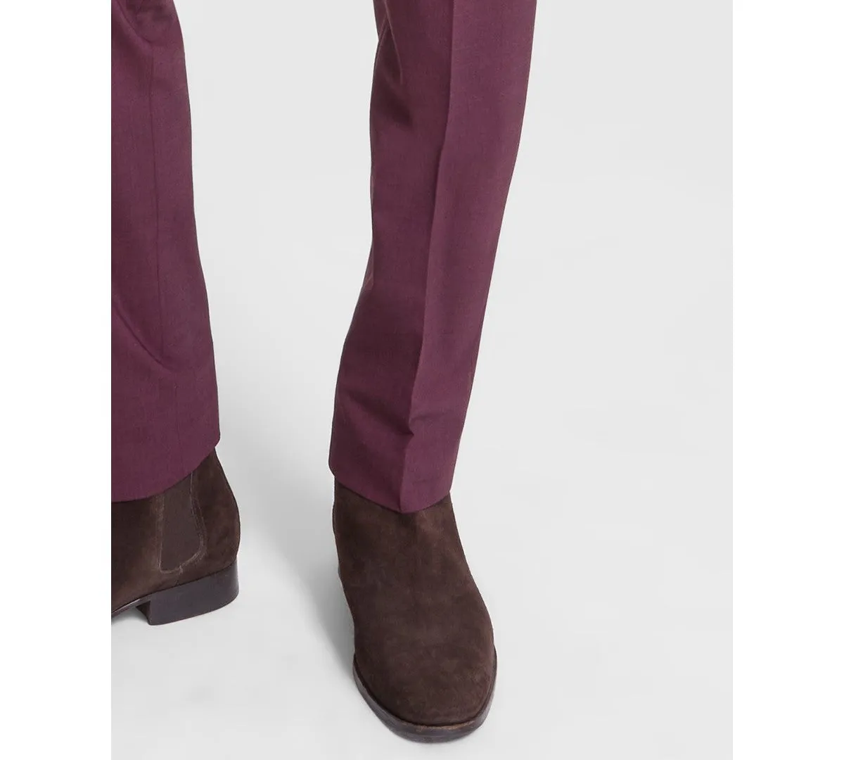 Bar Iii Mens Slim fit Dress Pants 32 / 30 Red Solid Stretch