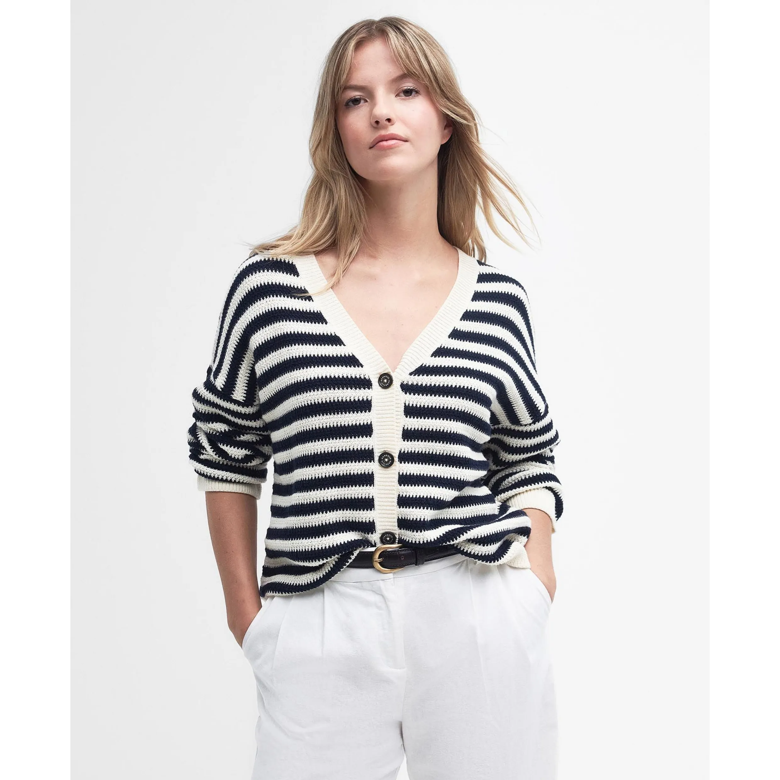Barbour Sandgate Knit Cardigan Multi Stripe LKN1514MI11