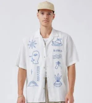Barney Cools Resort Shirt - White Greco