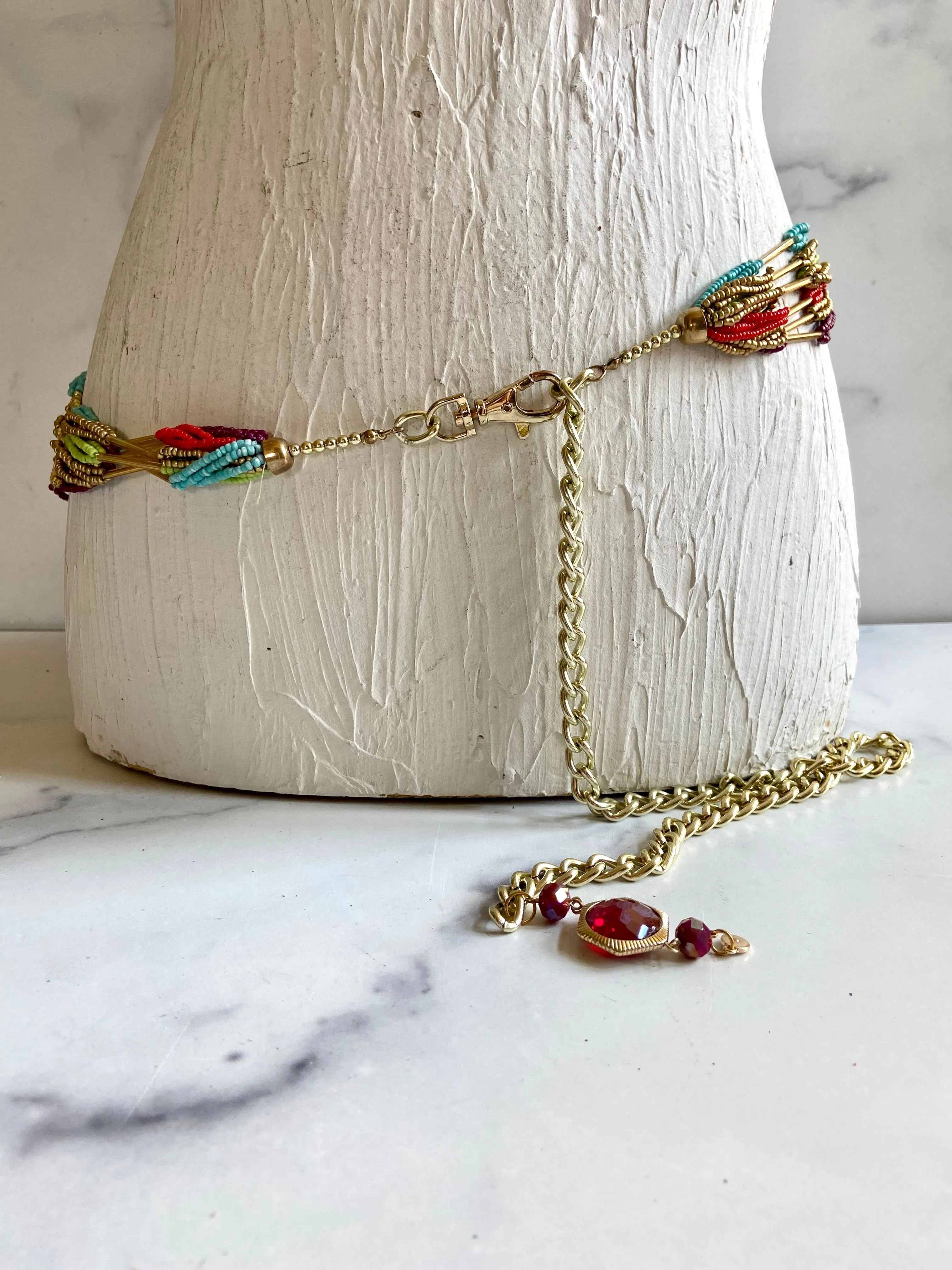 Beads chain belt