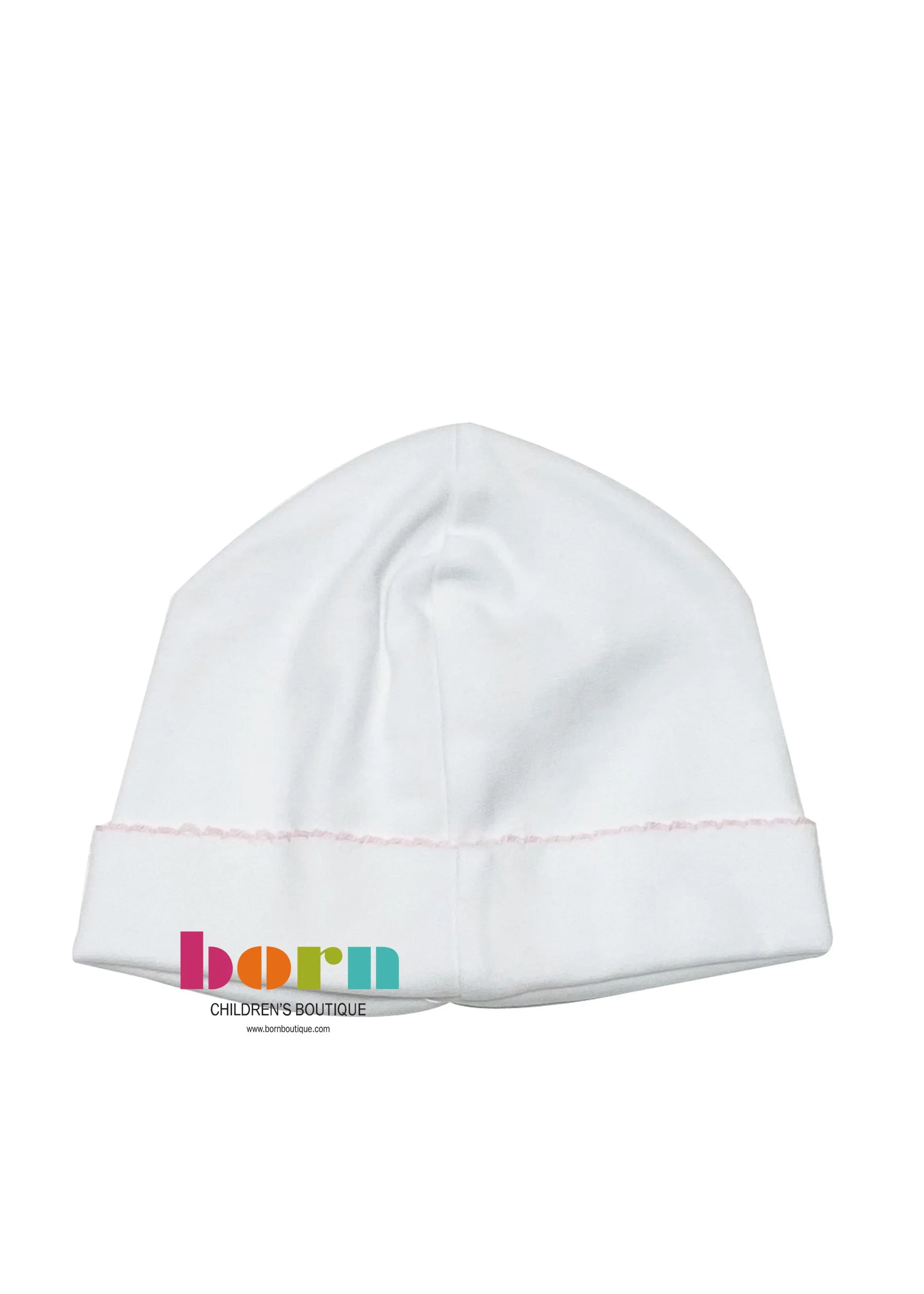 Beanie White with Pink