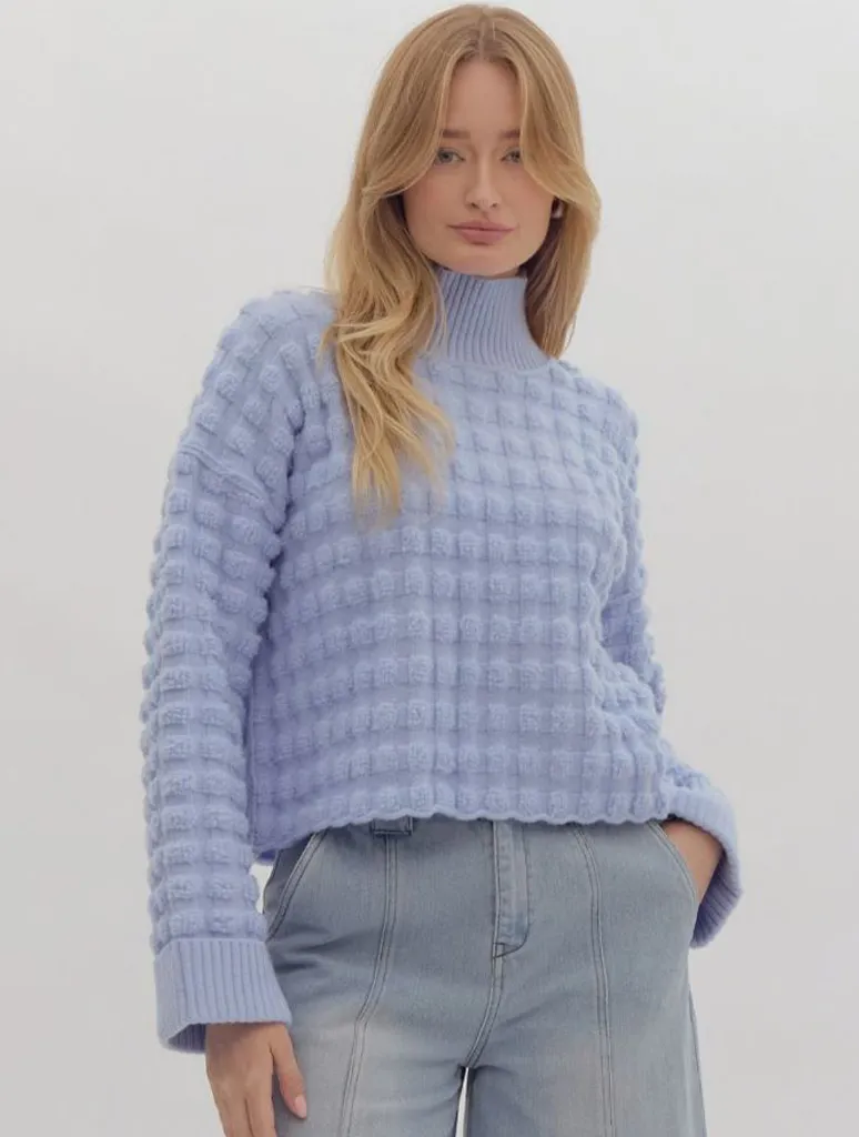 Bell Sleeve Textured Sweater