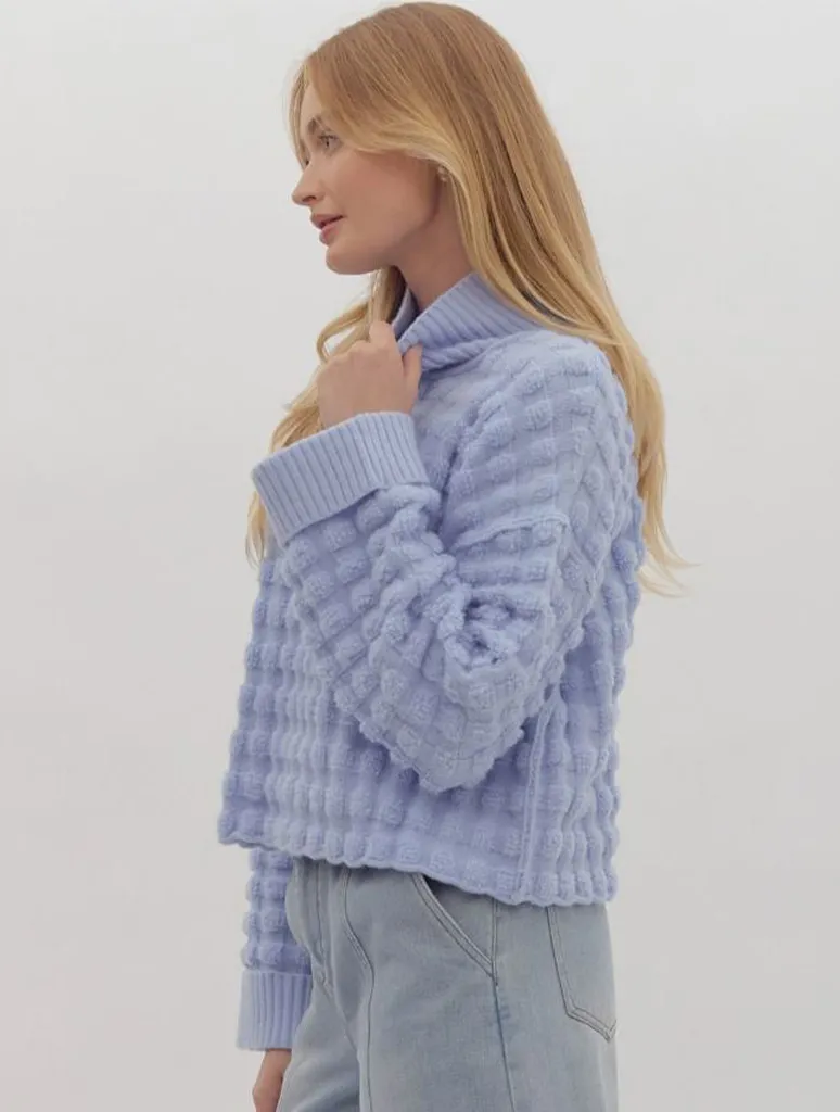 Bell Sleeve Textured Sweater