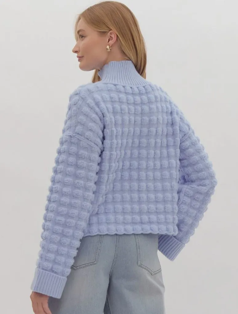 Bell Sleeve Textured Sweater