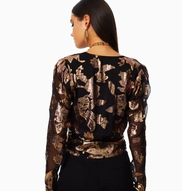 Blair Wrap Top - Holiday Blush