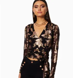 Blair Wrap Top - Holiday Blush