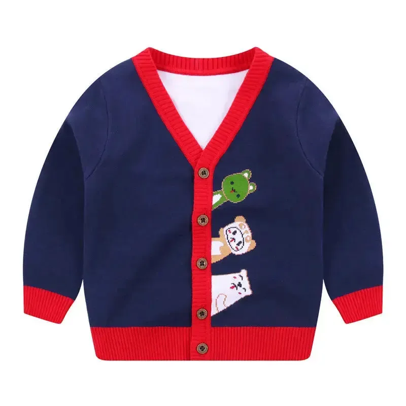 Boys Single-breasted Cardigan