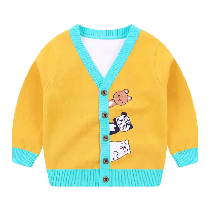 Boys Single-breasted Cardigan