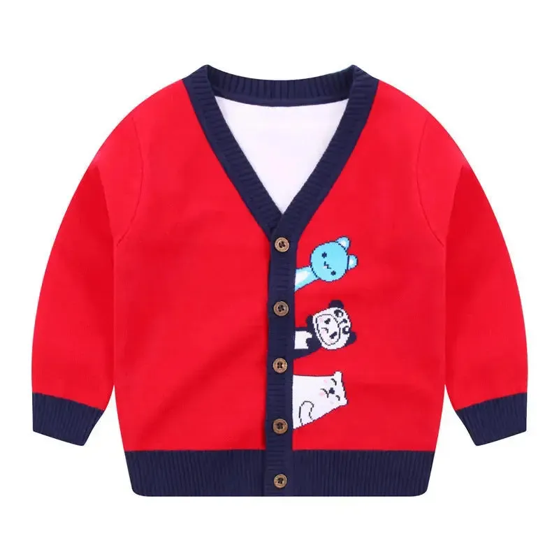 Boys Single-breasted Cardigan