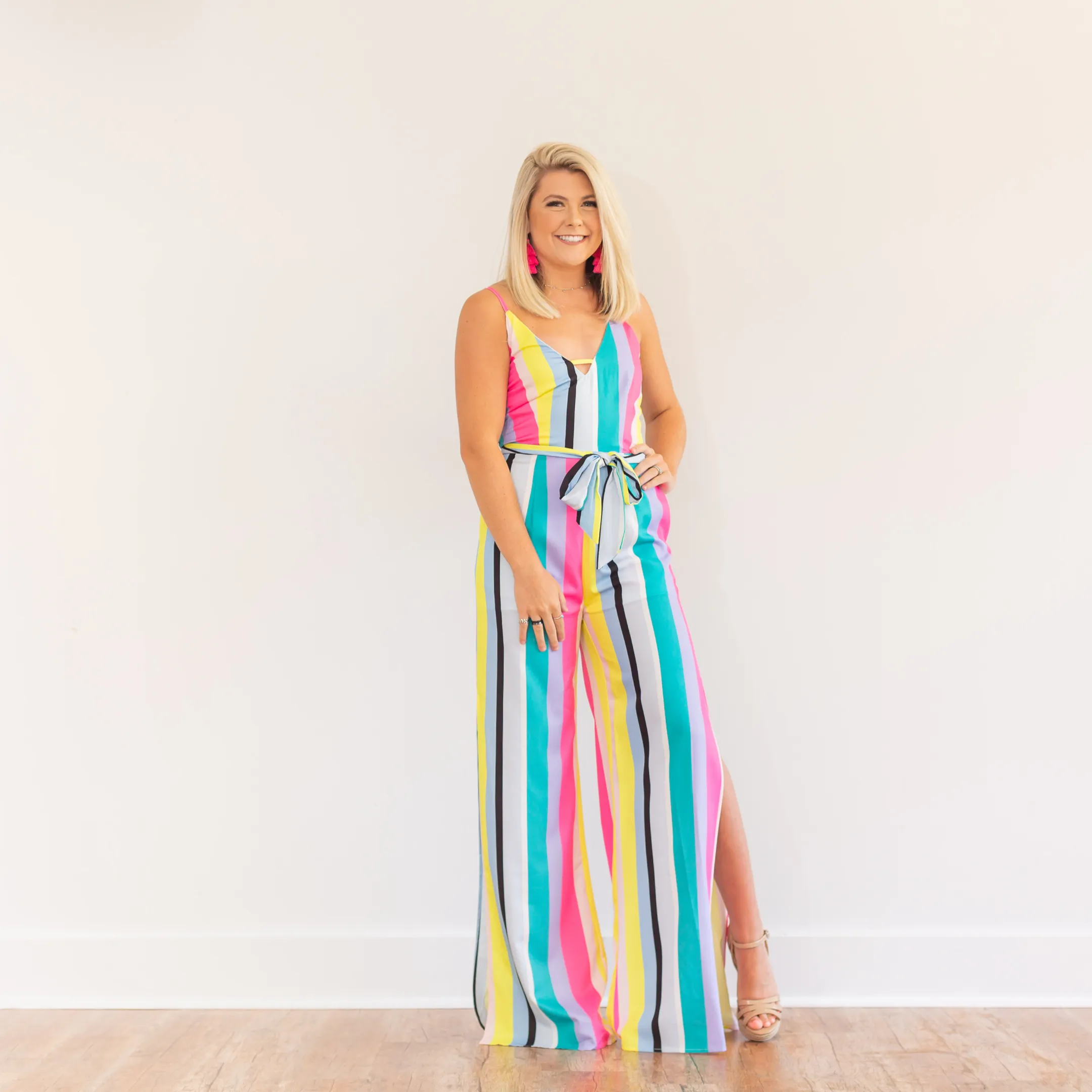 Brighter Days Striped Jumpsuit