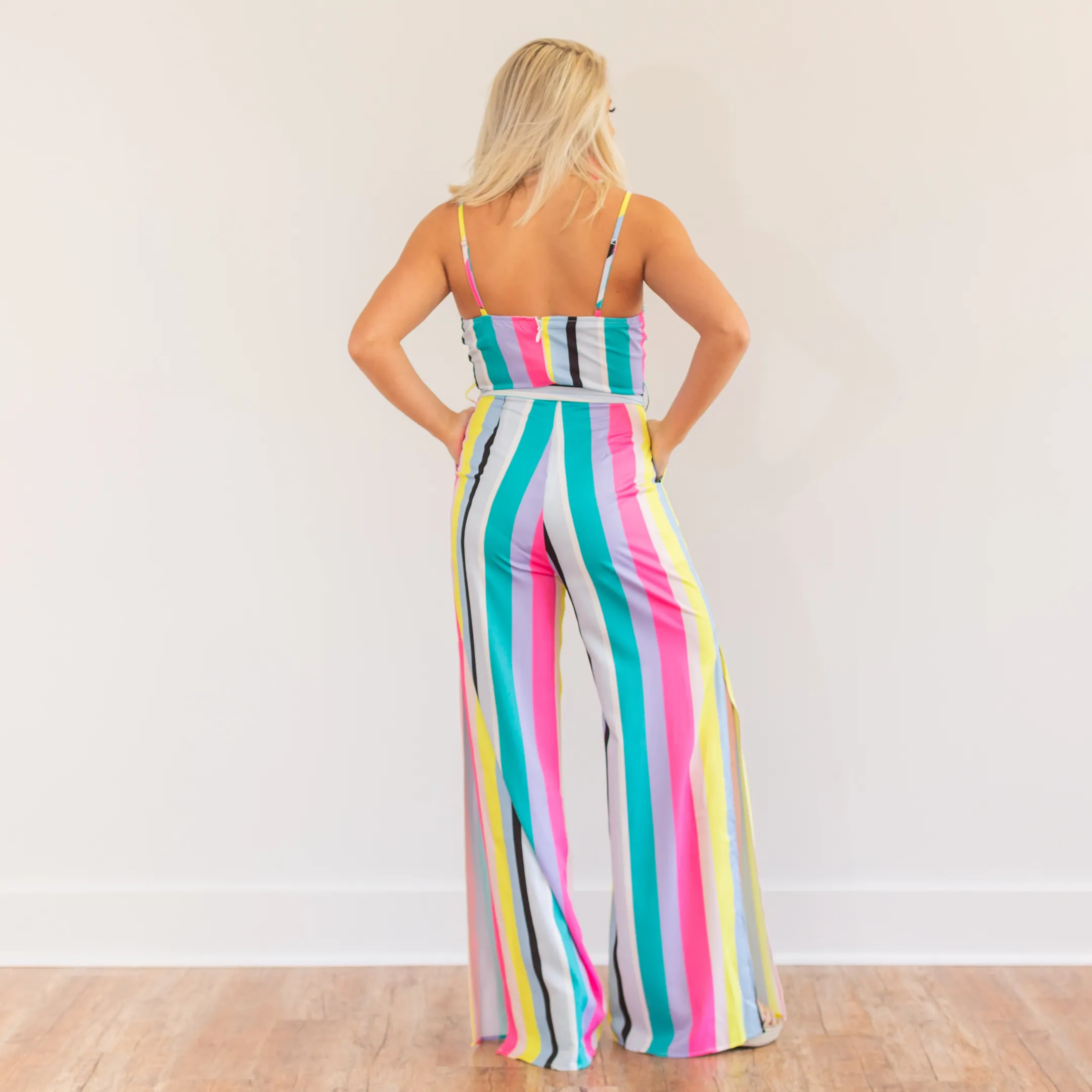 Brighter Days Striped Jumpsuit