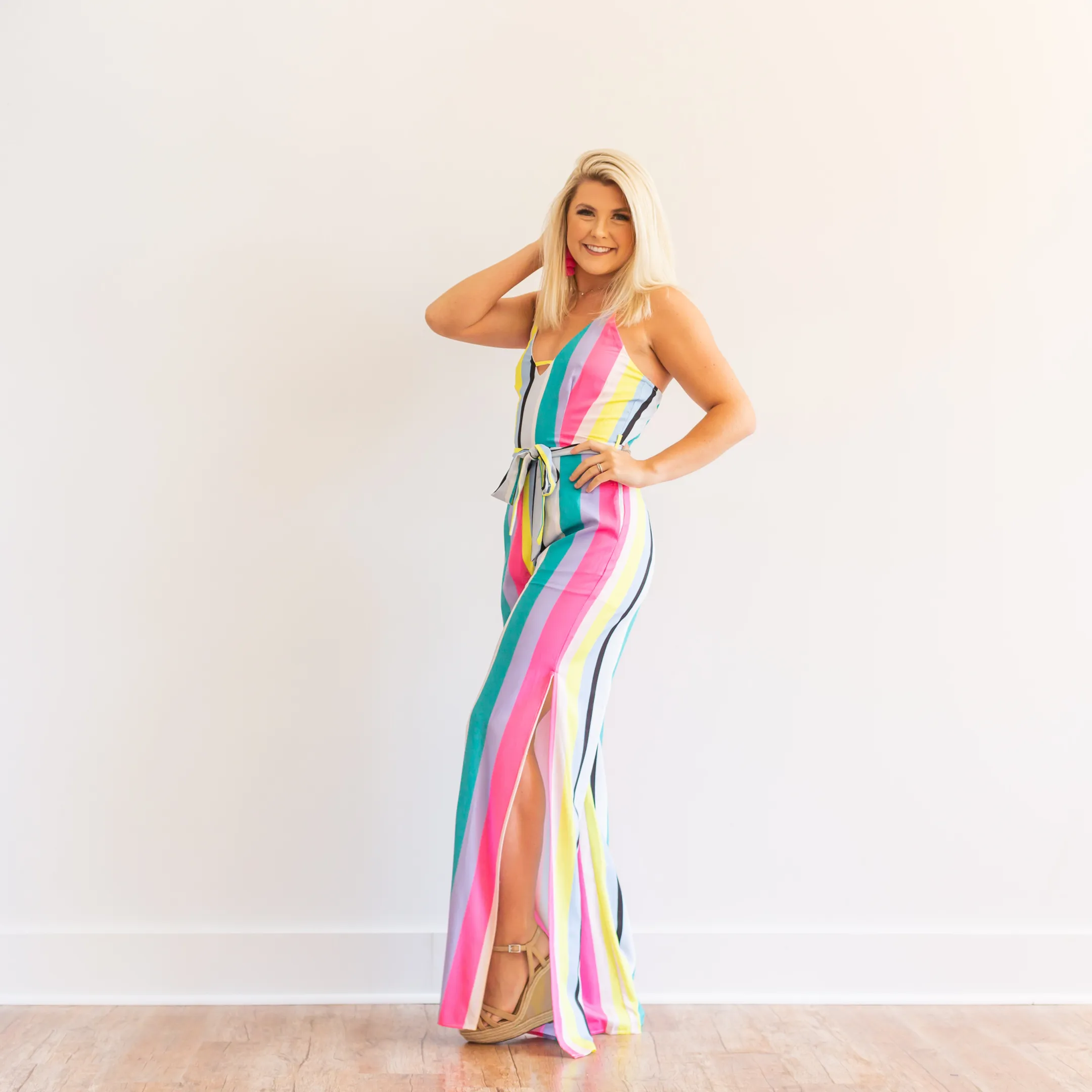 Brighter Days Striped Jumpsuit