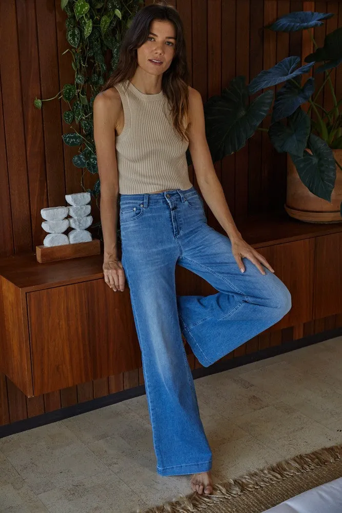 By Together Sawyer Sleeveless Sweater In Nude