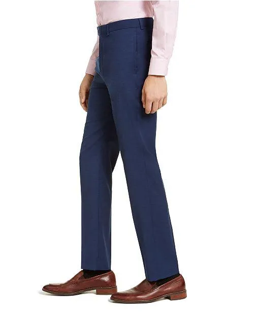 Calvin Klein Mens Slim fit Dress Pants 38 / 30 Blue Solid
