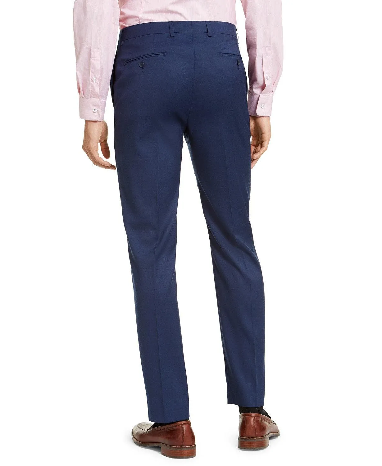 Calvin Klein Mens Slim fit Dress Pants 38 / 30 Blue Solid