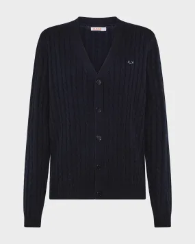 Cardigan SUN68 a trecce in lana e cashmere K44157