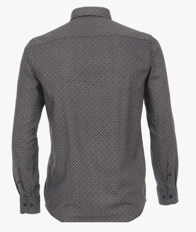 Casa Moda Long Sleeve Casual Shirt 100 -  Grey/Dark Blue