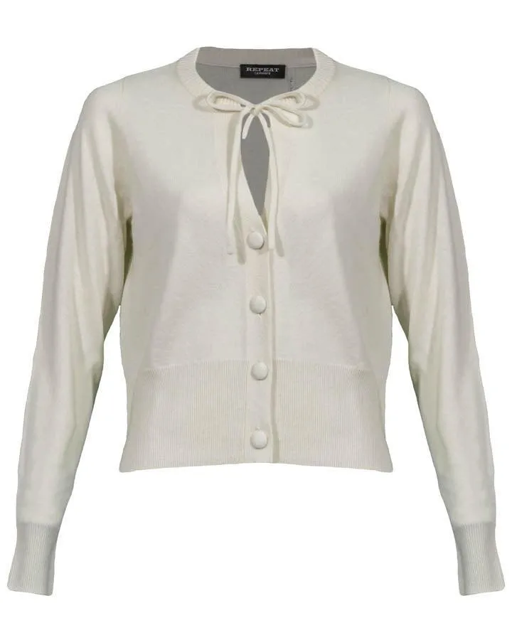 Cashmere Neck Tie Cardigan