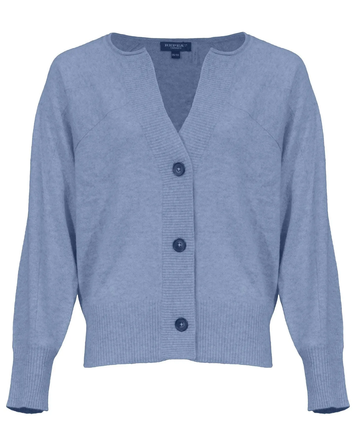 Cashmere Split Neck Cardigan