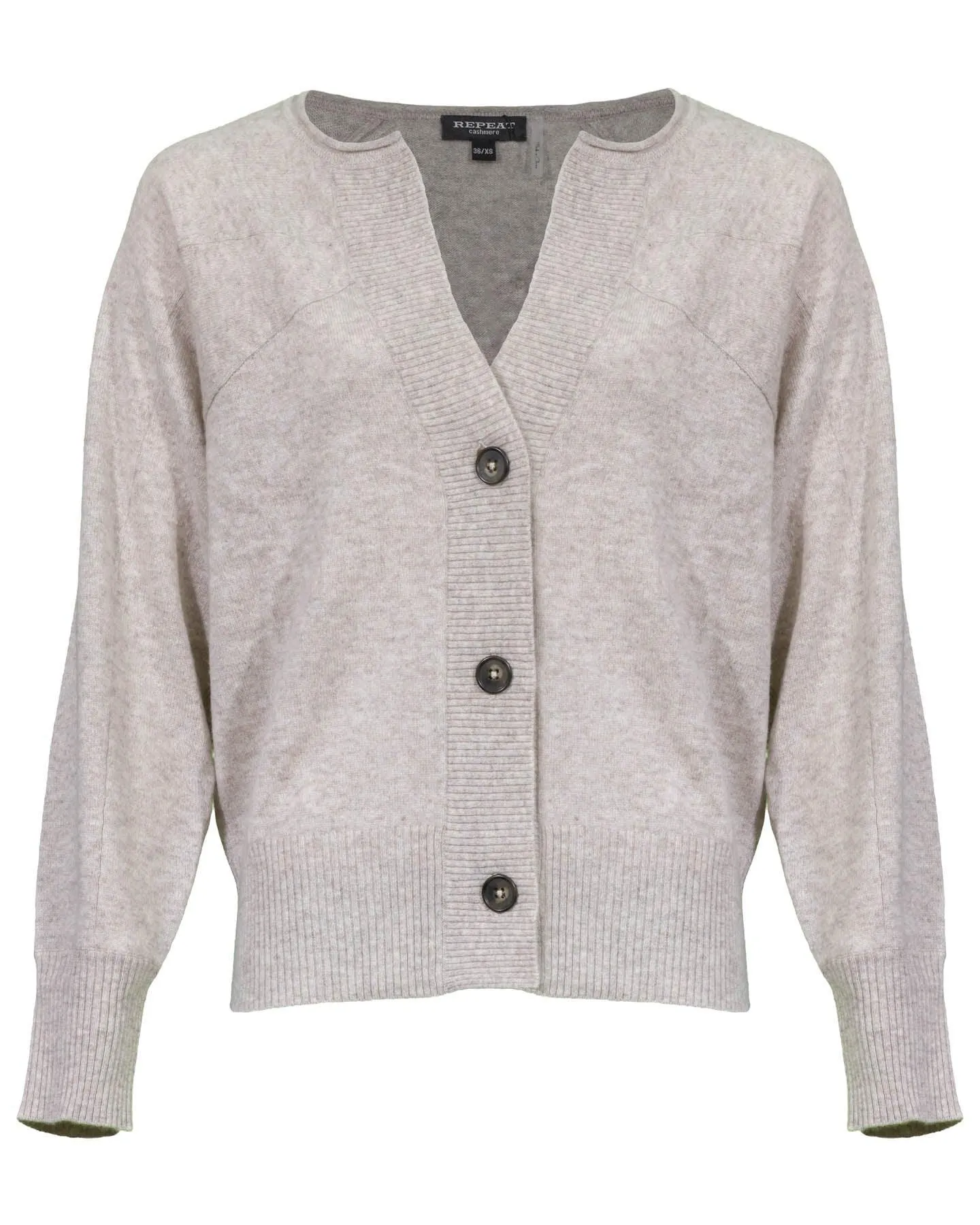 Cashmere Split Neck Cardigan