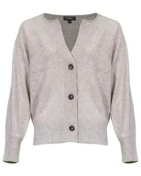 Cashmere Split Neck Cardigan