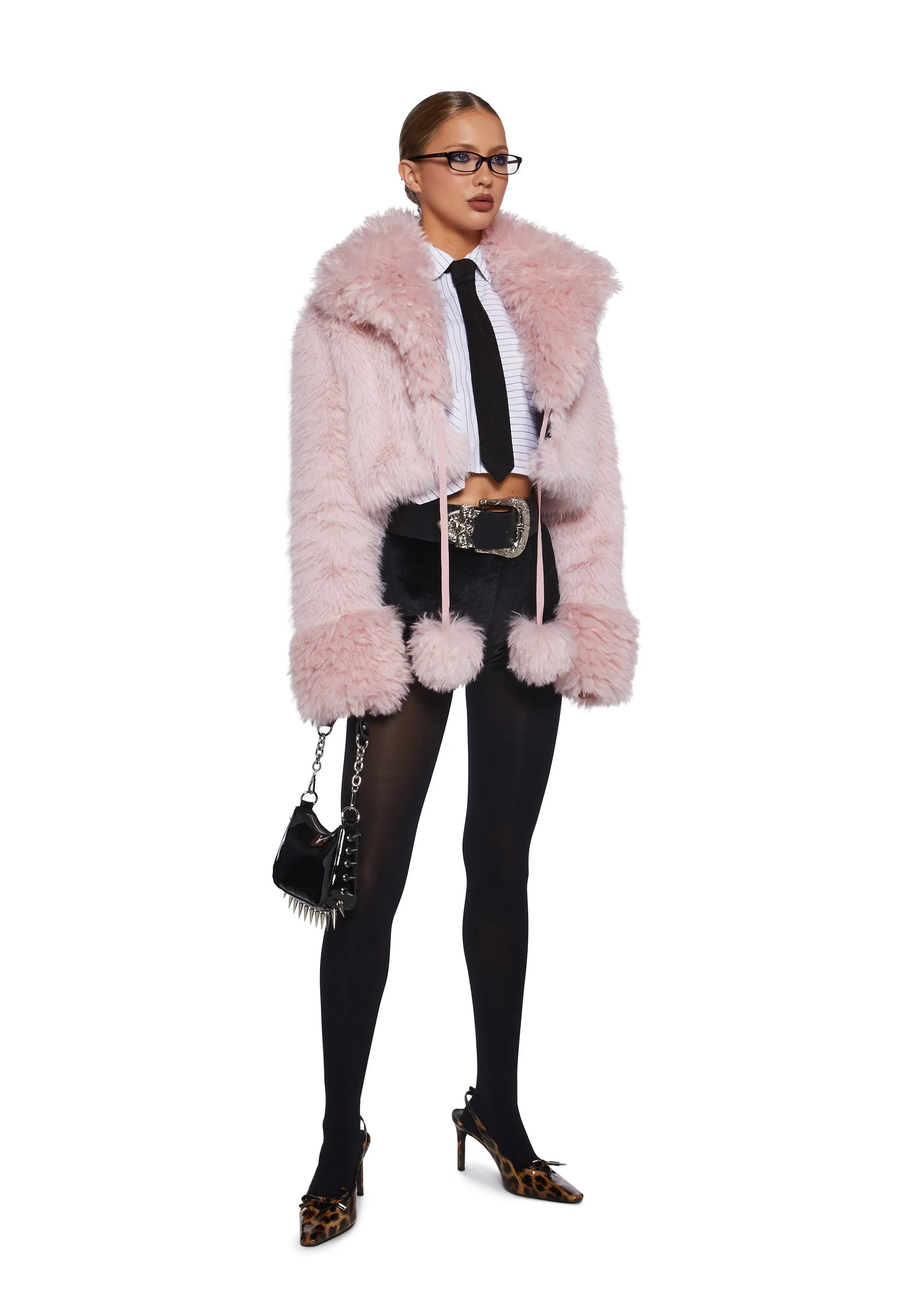 Clare Faux Fur Cropped Jacket