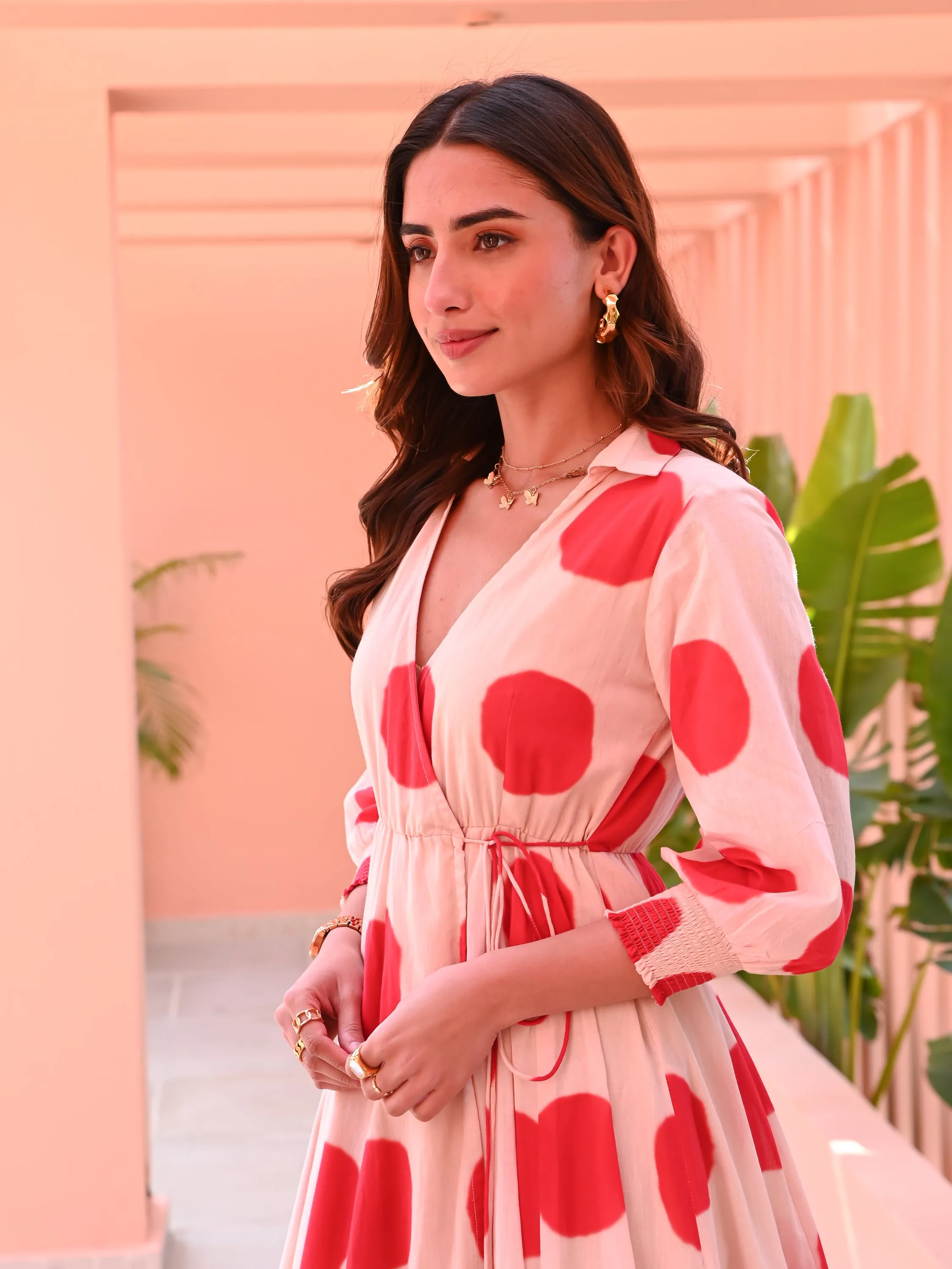 Classic Polka Wrap Dress