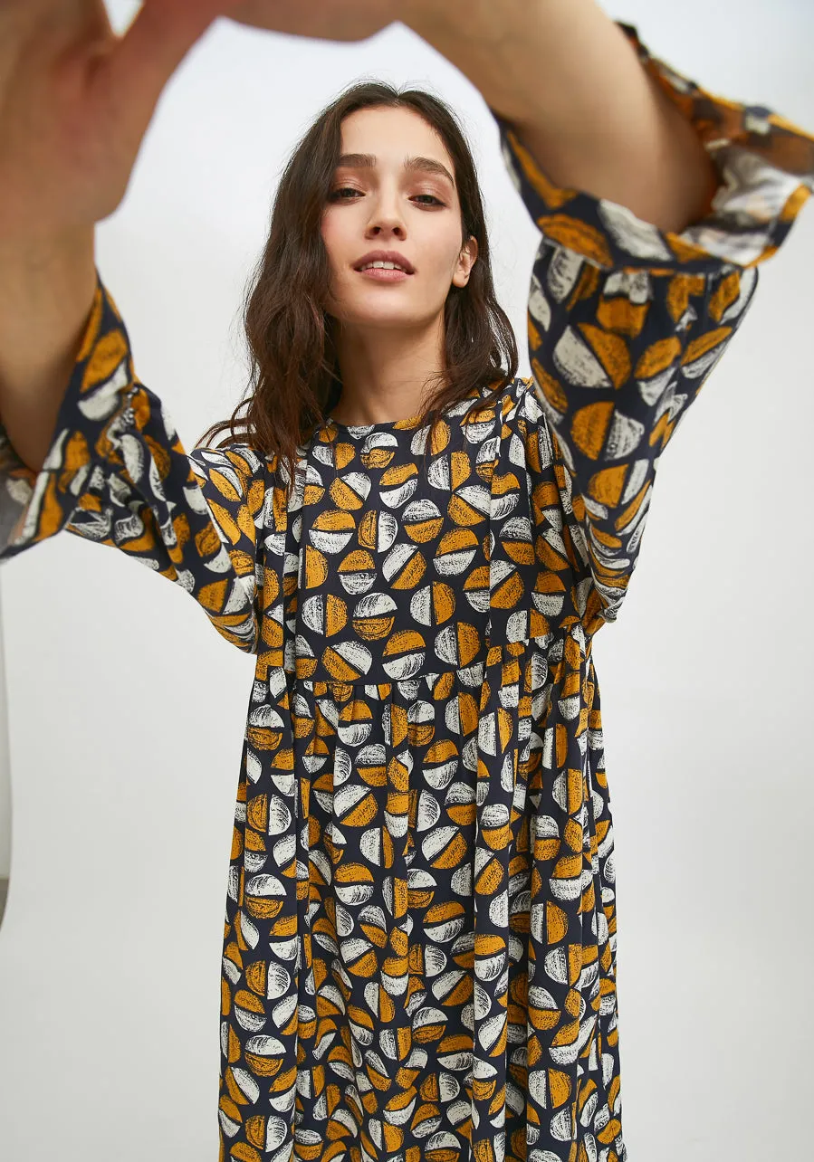 Coffee Bean Print Short babydoll dress by Compania Fantastica FA21COC05