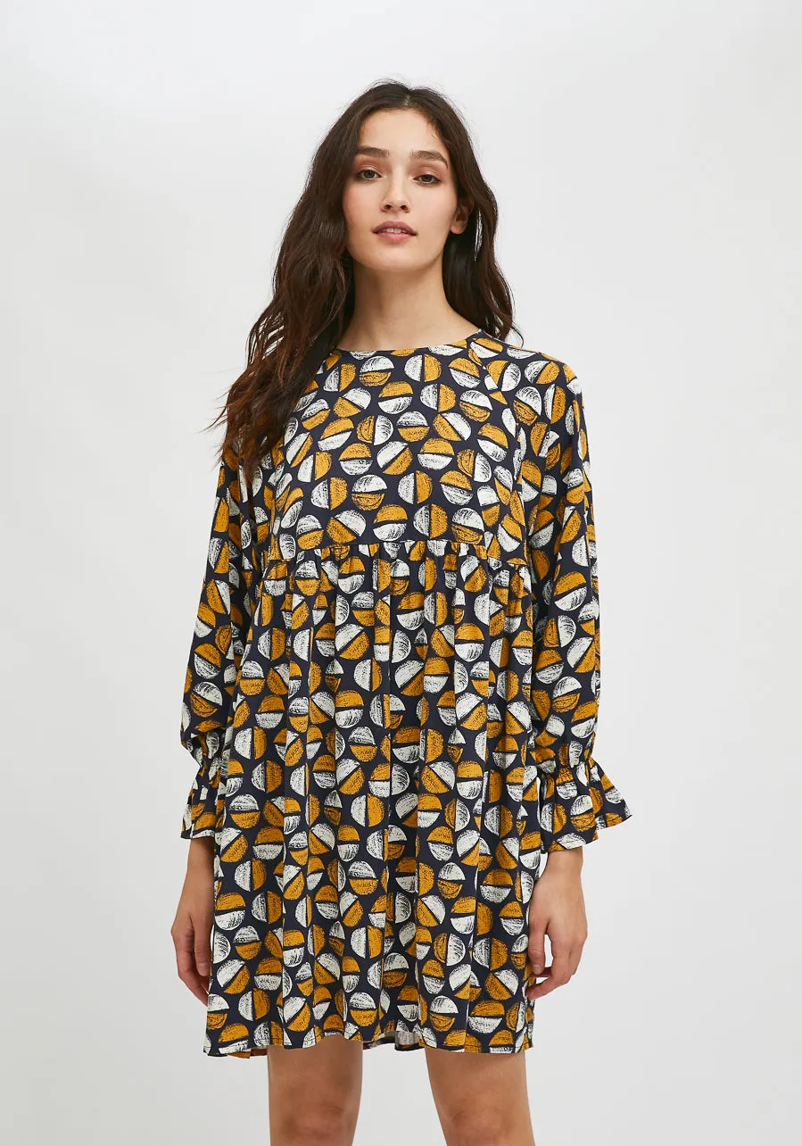 Coffee Bean Print Short babydoll dress by Compania Fantastica FA21COC05