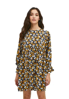 Coffee Bean Print Short babydoll dress by Compania Fantastica FA21COC05