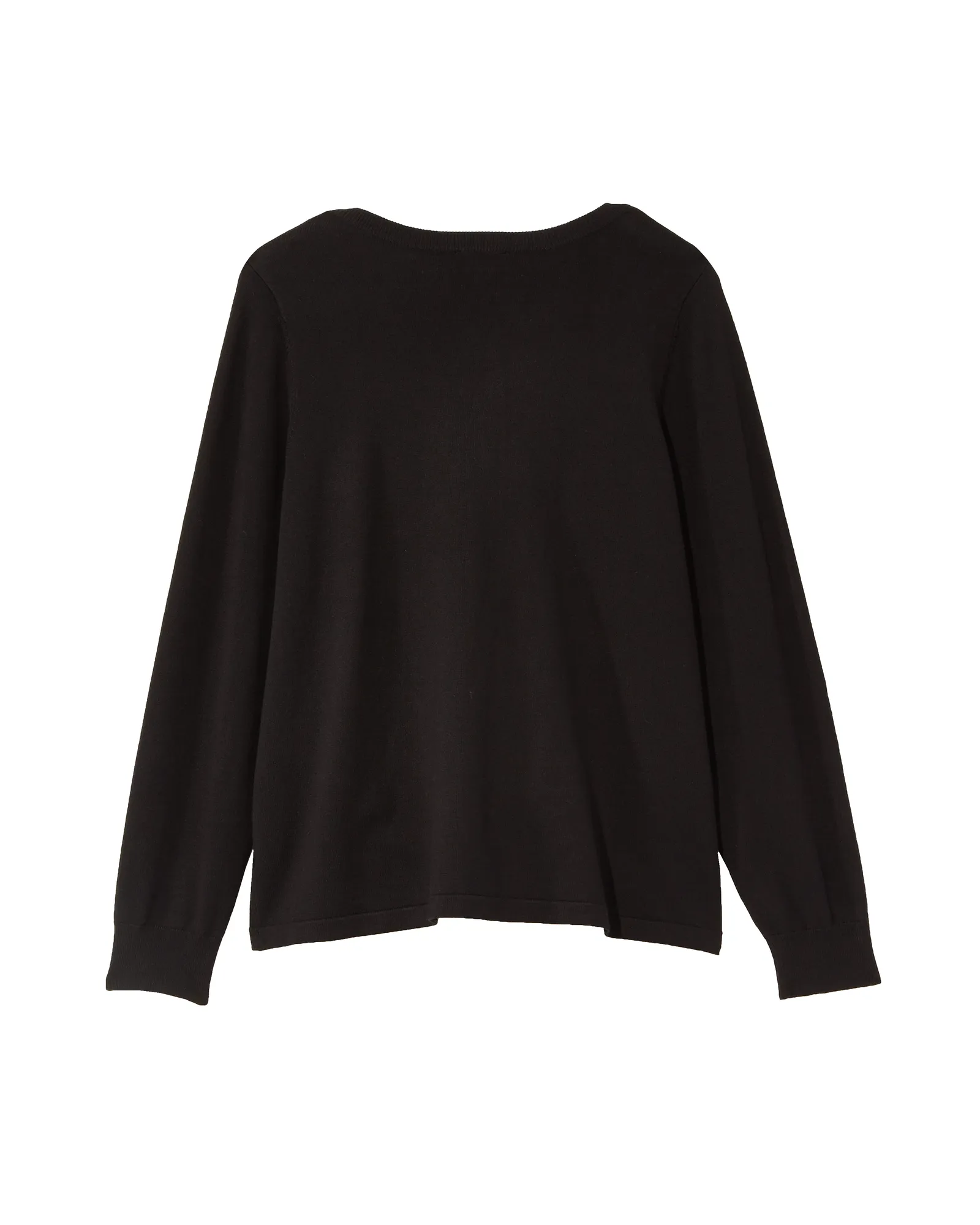 Cory Long Sleeve Cardigan with Lace Applique | Black
