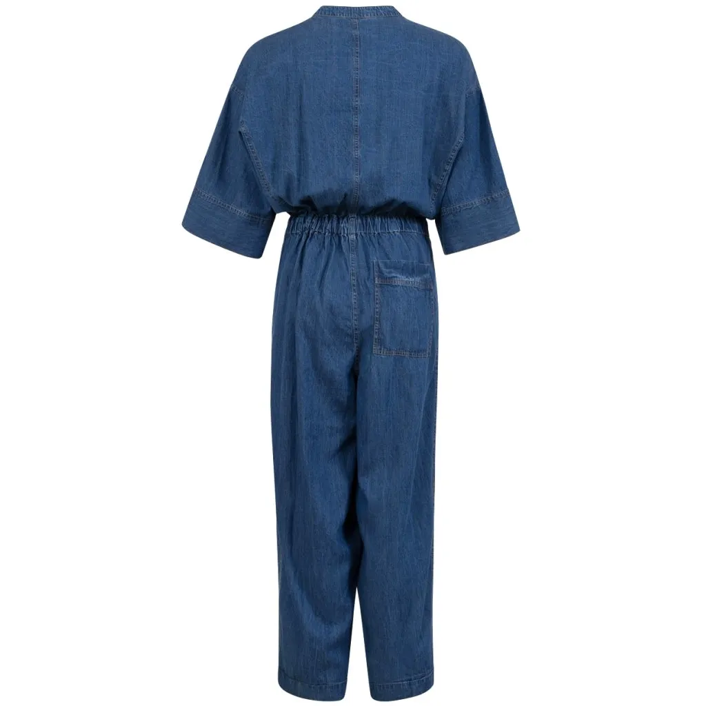 Coster Denim Jumpsuit Button Front