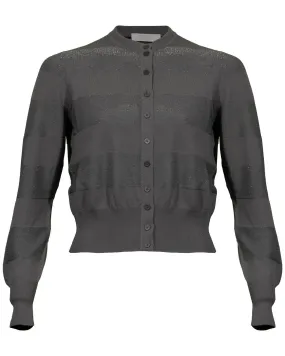 Cotton Blend Crop Cardigan