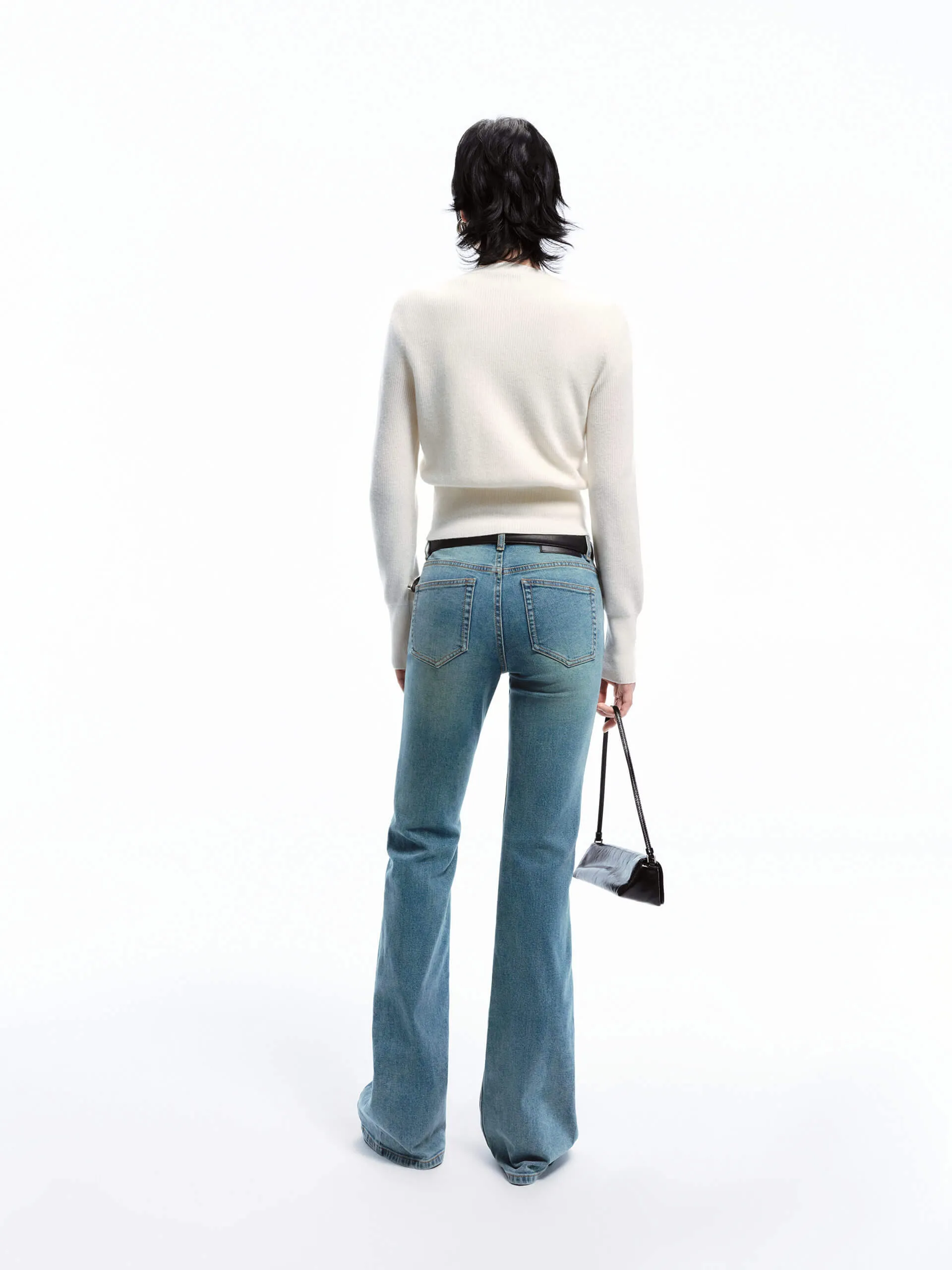 Crew Neck Wool Cardigan