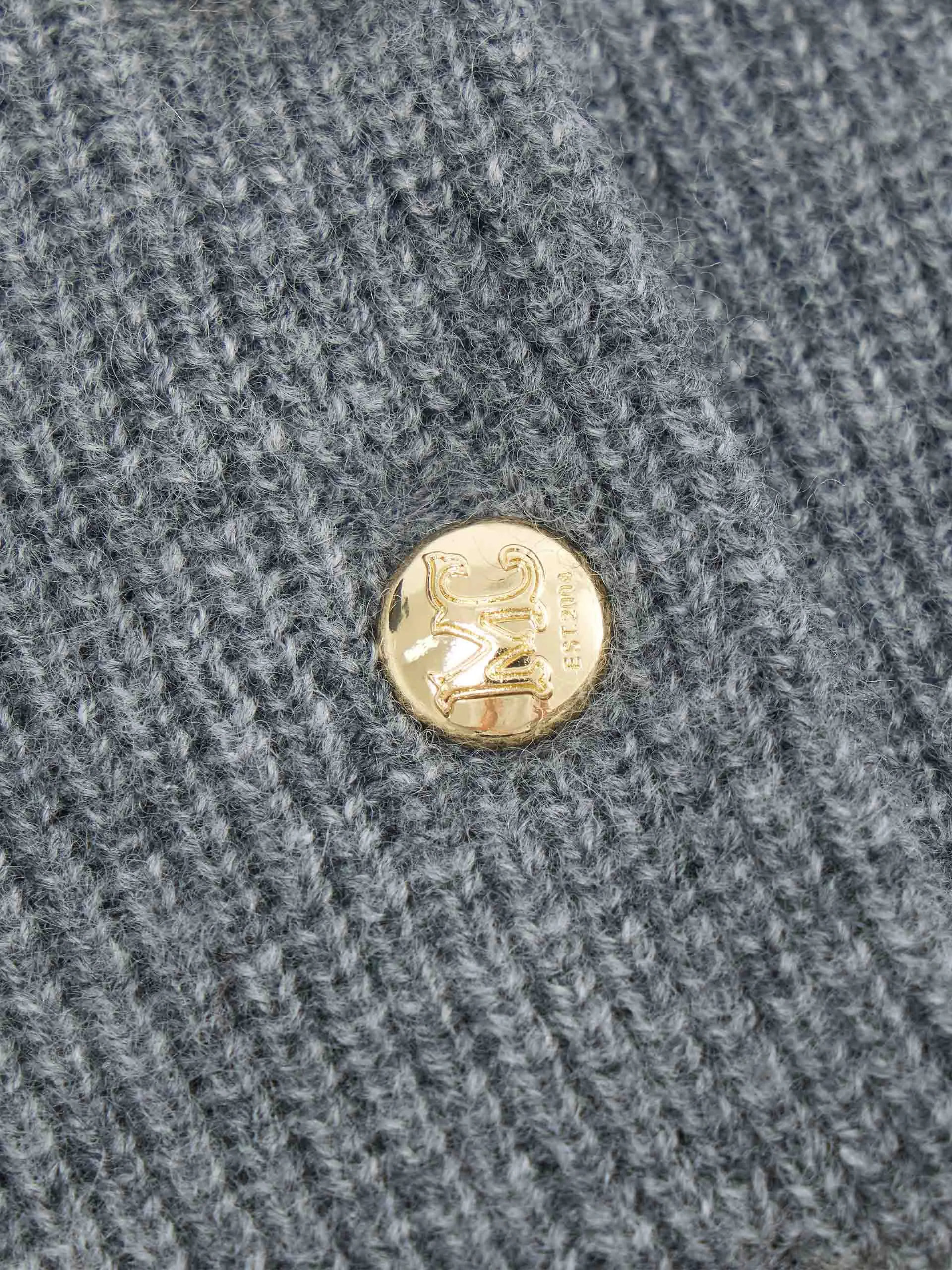 Crew Neck Wool Cardigan