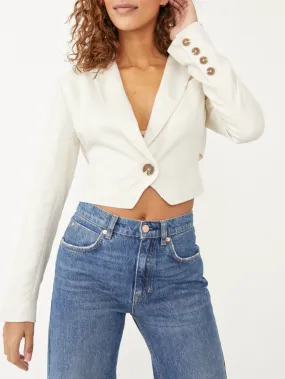 Cropped Crisscross Tie Back Blazer