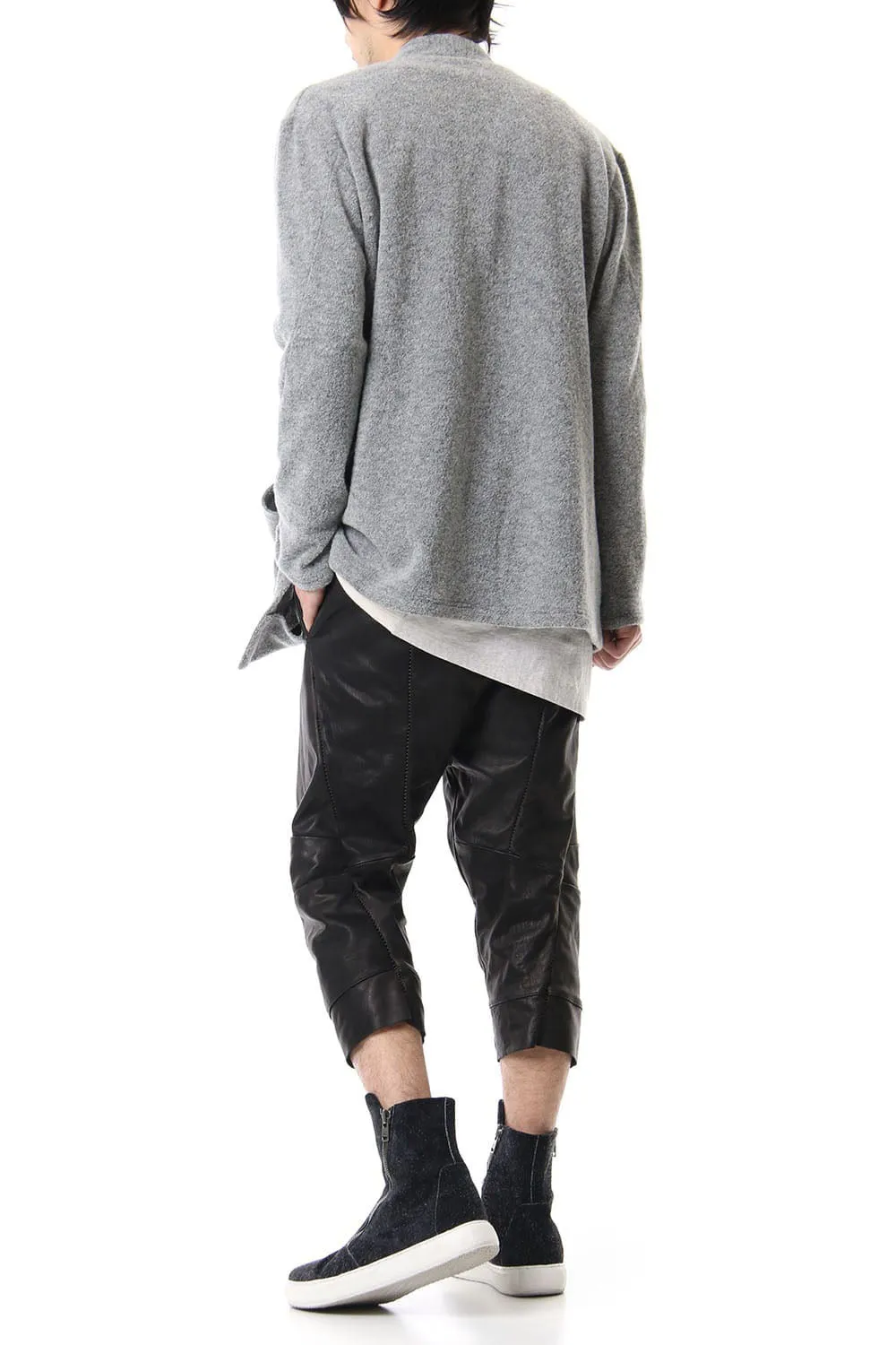 CROPPED LEATHER PANTS